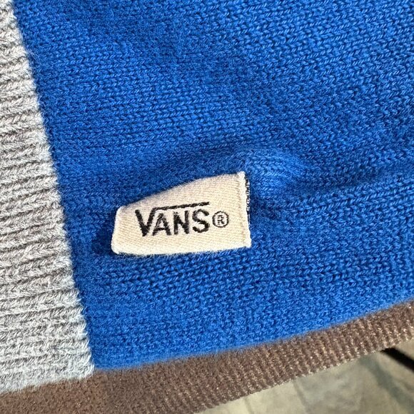 Vans Off the Wall Mens Large Blue/Grey/Charcoal Striped Sweater (SKU: 35M) - Picture 8 of 8